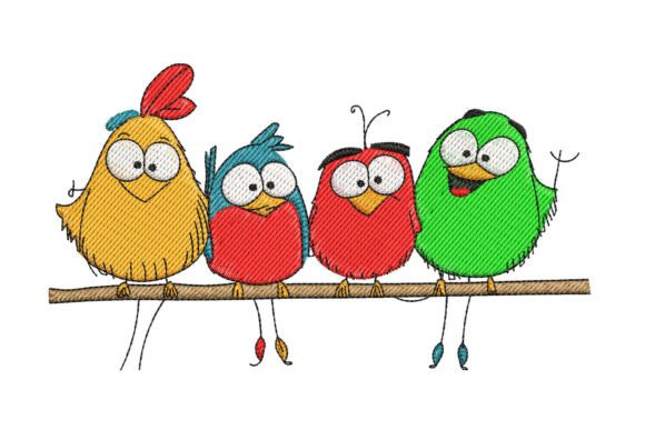 Funny Colorful Birds