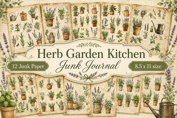 Herb Garden Kitchen Junk Journal