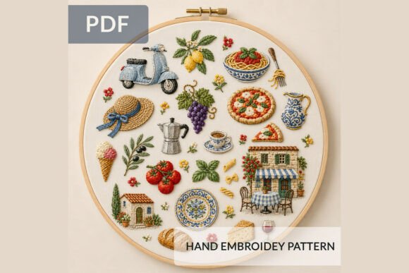 Italian Summer Hand Embroidery Pattern