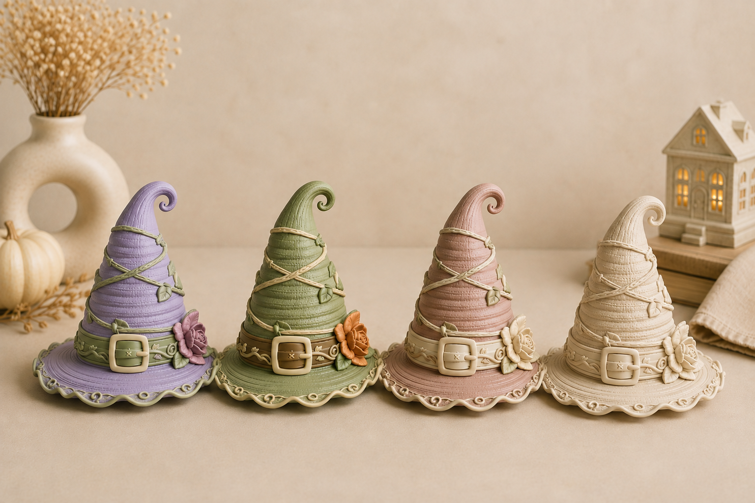 Knitted Witch Hat STL | Cozy Crochet Style 3D Print Decor - Image 4