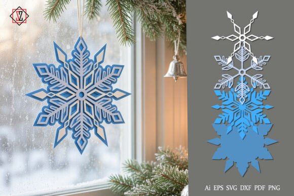Layered Snowflakes6 Graphics