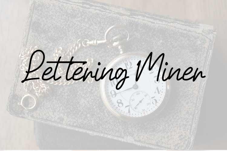 Lettering Miner preview: handcrafted artisanal lettering style