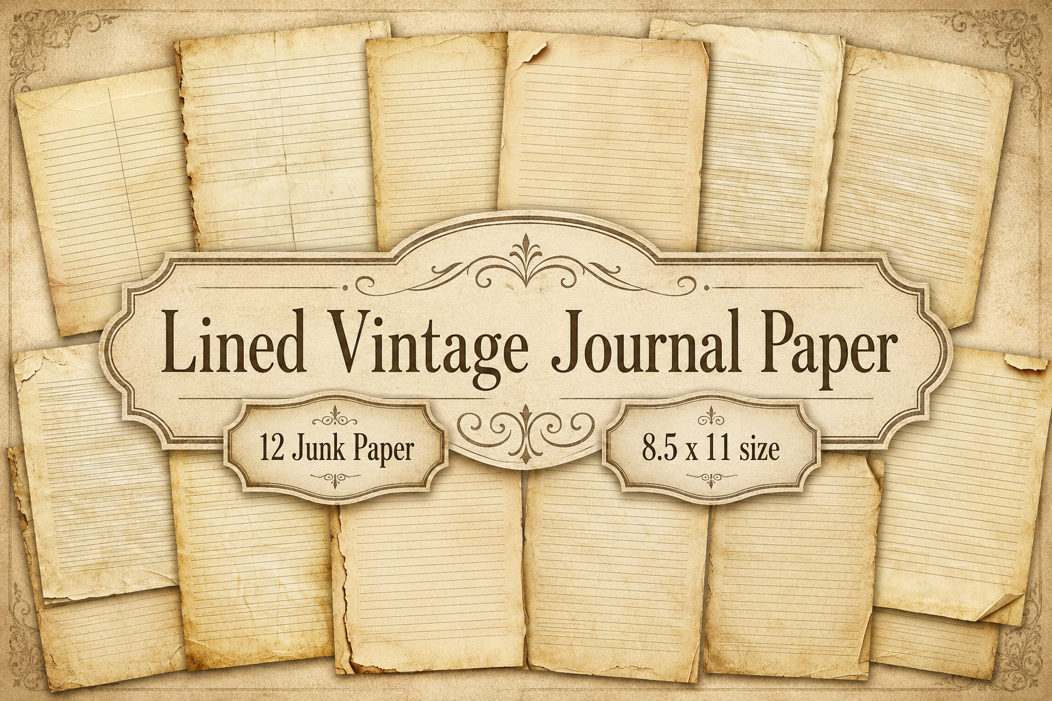 Lined Vintage Journal Paper