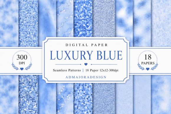 Luxury Blue Digital Paper