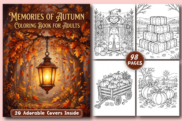 Memories of Autumn ADULTS Coloring Book
