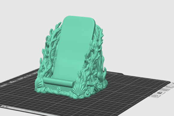 Mermaid Phone Holder STL | Under Sea 3D Print Model - Image 2