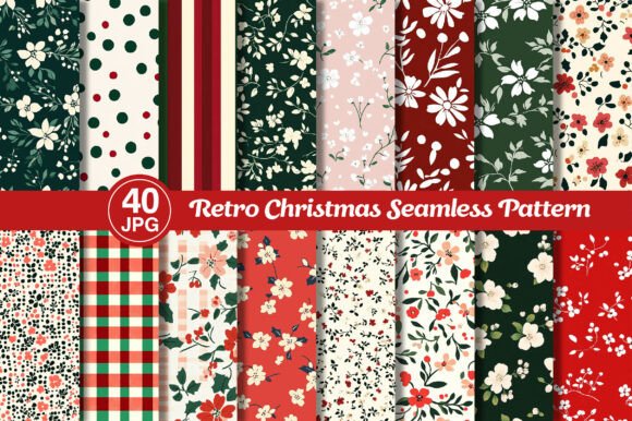 Retro Christmas Seamless Pattern