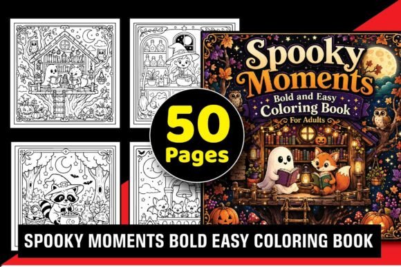 Spooky Moments Coloring Book for Adults