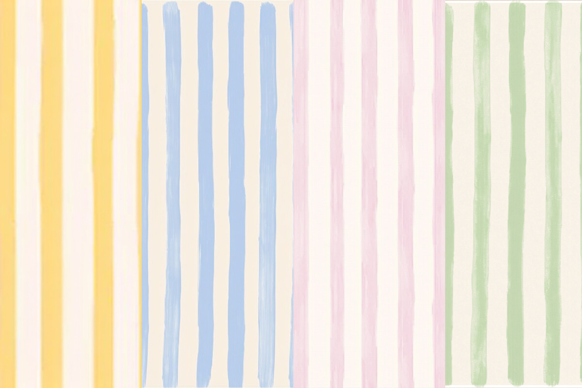 Stripe Background Bundle, Pastel Colors