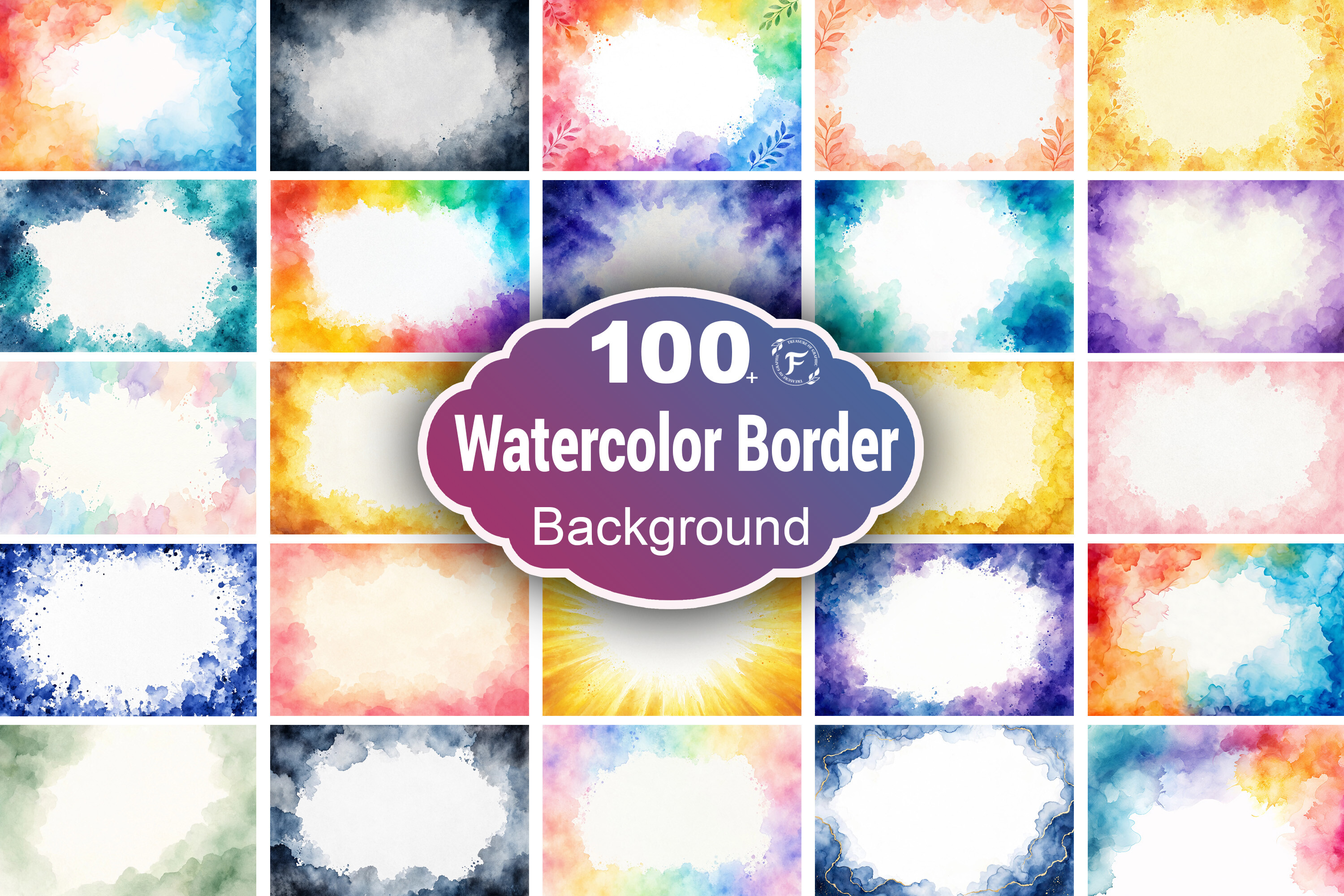 Watercolor Border Background Graphic by Forhadx5 · Creative Fabrica