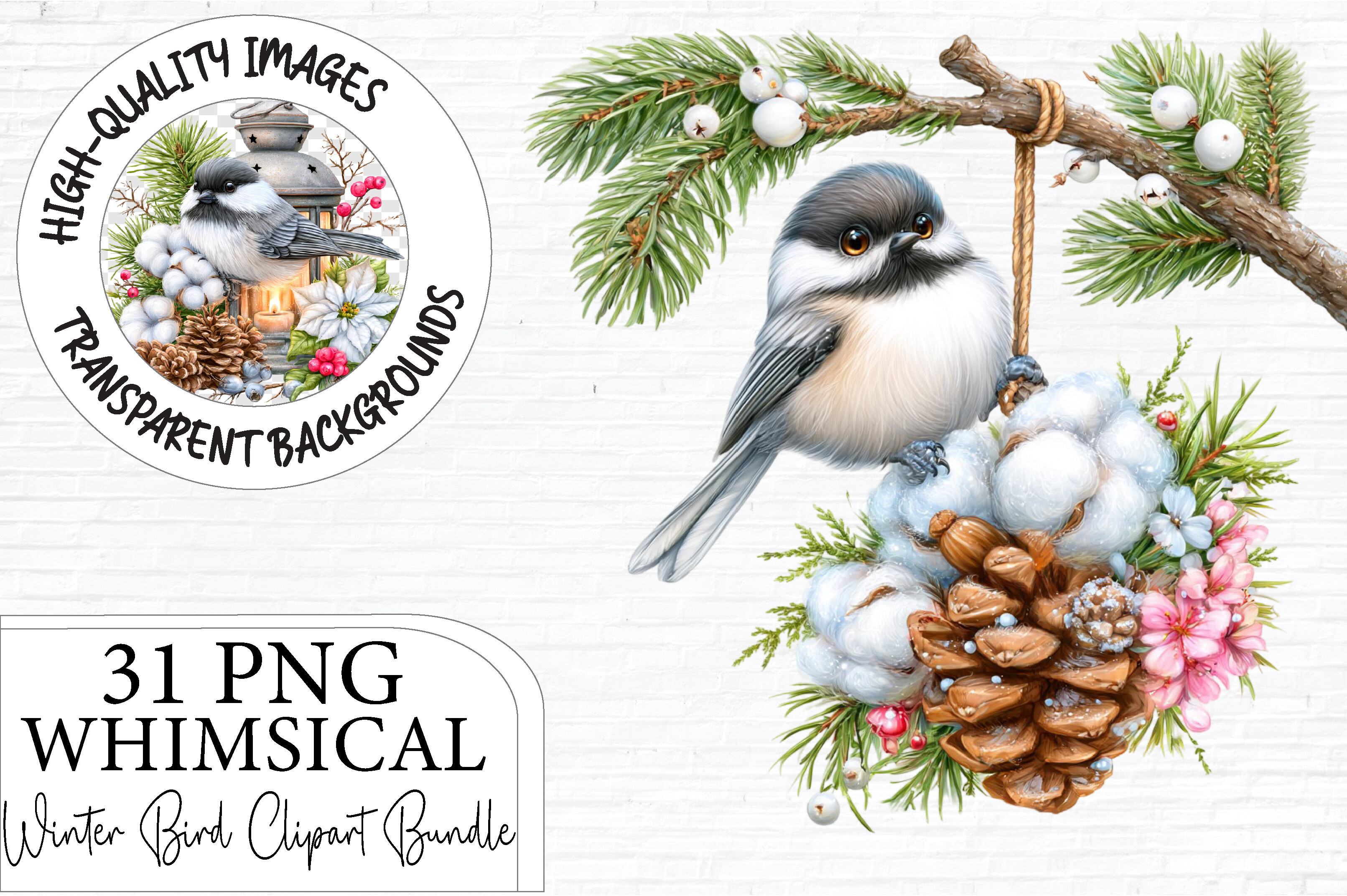 Whimsical Winter Bird Clipart Bundle Graphic by Artoya · Creative Fabrica