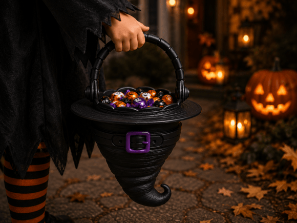 Witch Hat Candy Basket STL | Halloween 3D Print Model - Image 1