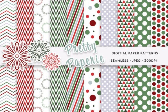 10 Christmas Digital Paper Backgrounds