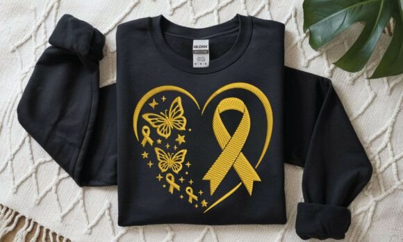 Awareness Ribbon Embroidery DST PES File