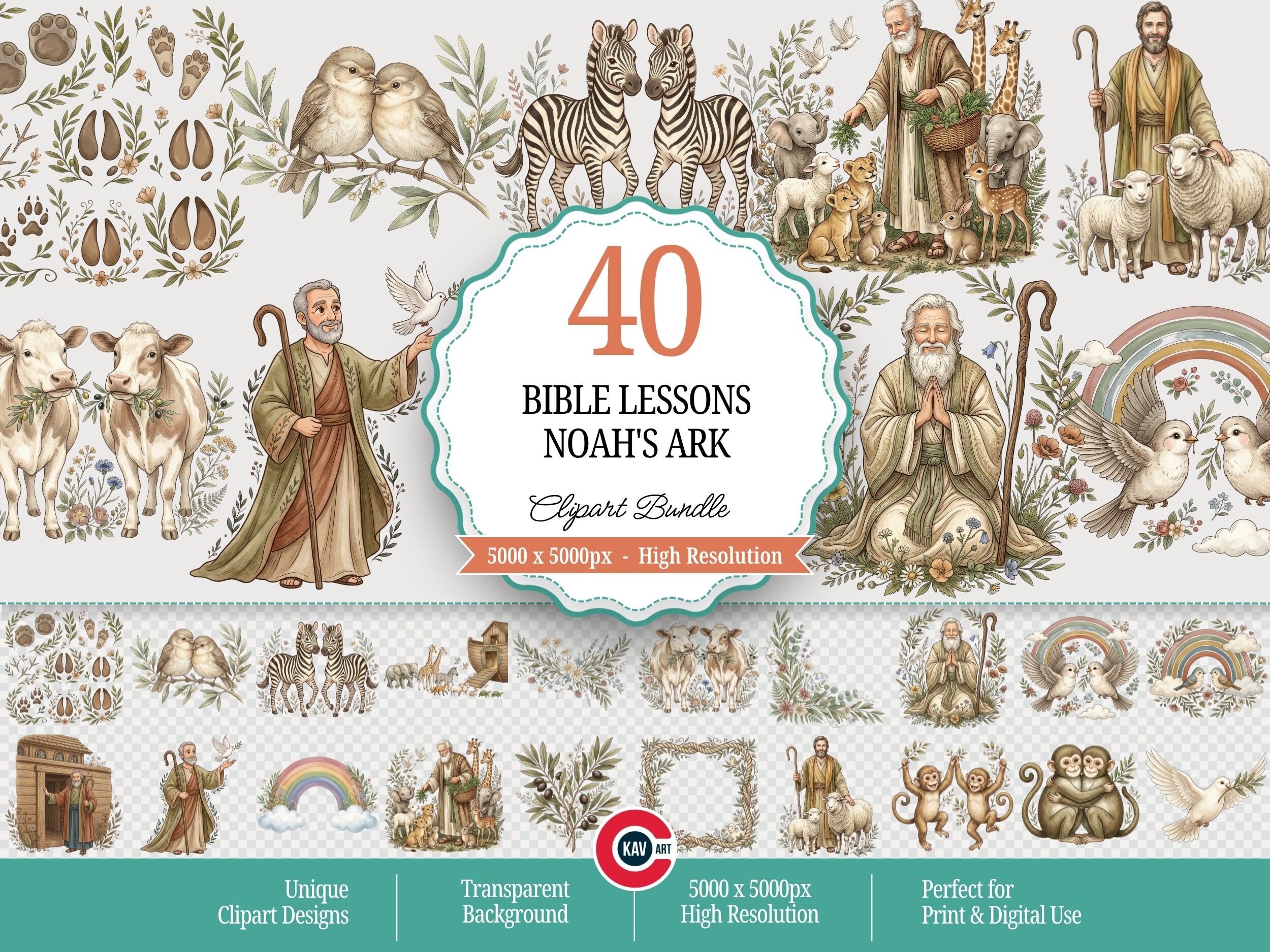 Bible Lessons Noah's Ark Vintage Clipart