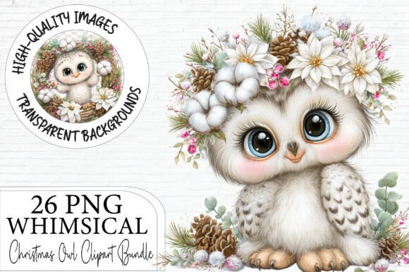 Christmas Owl Clipart Bundle
