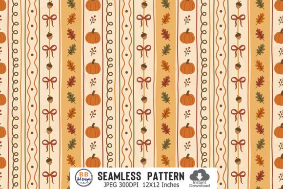 Coquette Fall Stripes Autumn Pattern Bow