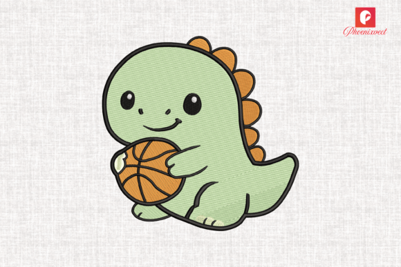 Cute Dinosaur Basketball