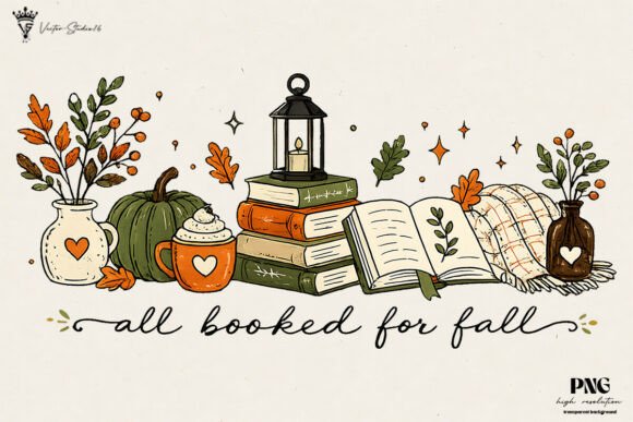 Fall All Booked for Fall PNG Sublimation
