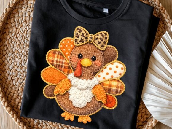 Faux Embroidery Turkey PNG