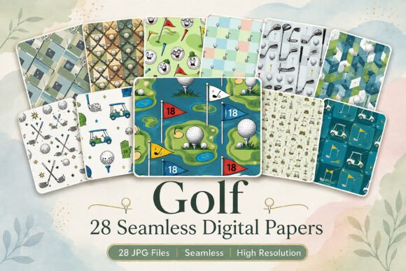Golf Digital Paper Pack