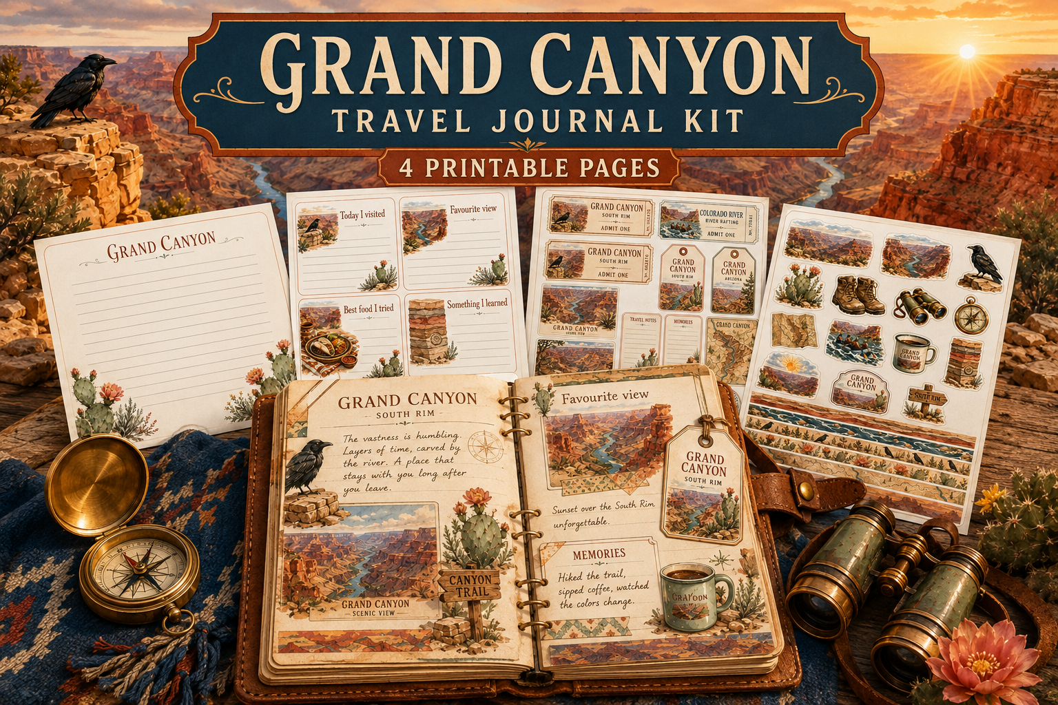 Grand Canyon Travel Journal Mini Kit