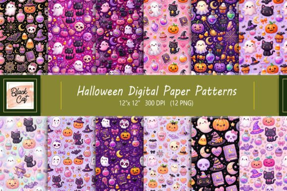 Halloween Digital Paper Patterns