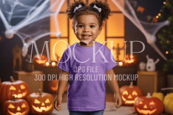 Halloween Kids T-shirt Mockup