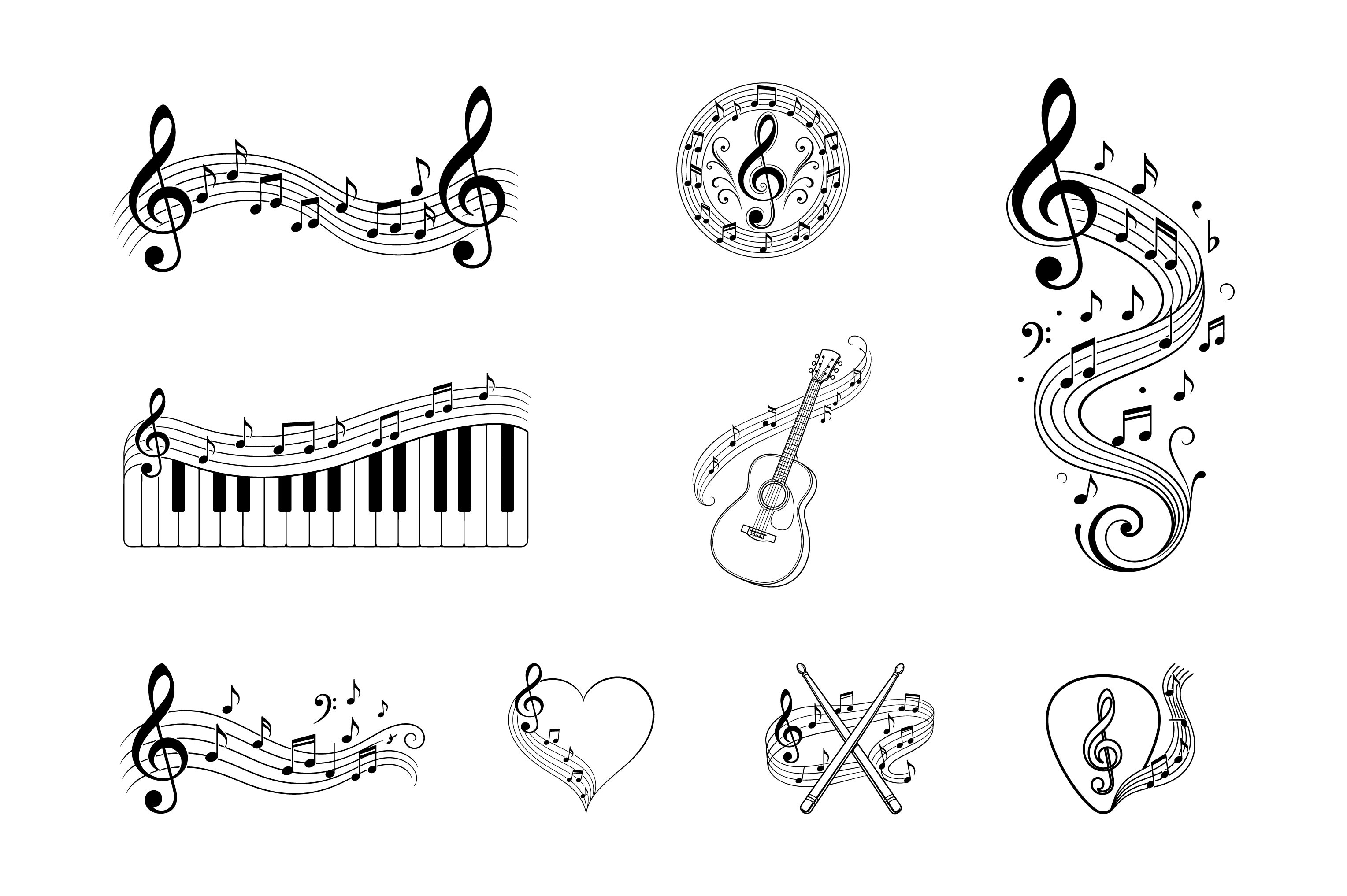 Music Notes SVG Bundle Collection Graphic by Craftoria Arts · Creative ...