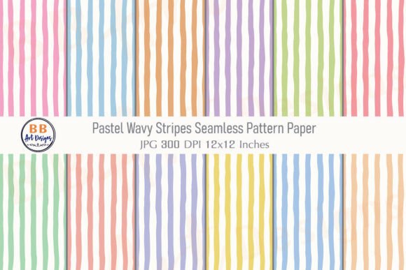 Pastel Wavy Stripes Seamless Pattern