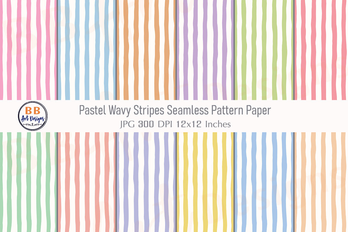 Pastel Wavy Stripes Seamless Pattern