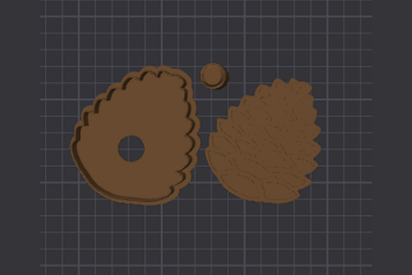 Pinecone Cake Pop Mold STL Files - Woodland Winter Treats - Image 4