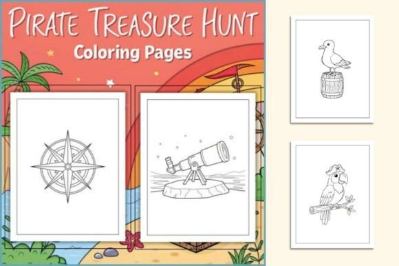 Pirate Treasure Hunt Coloring Pages