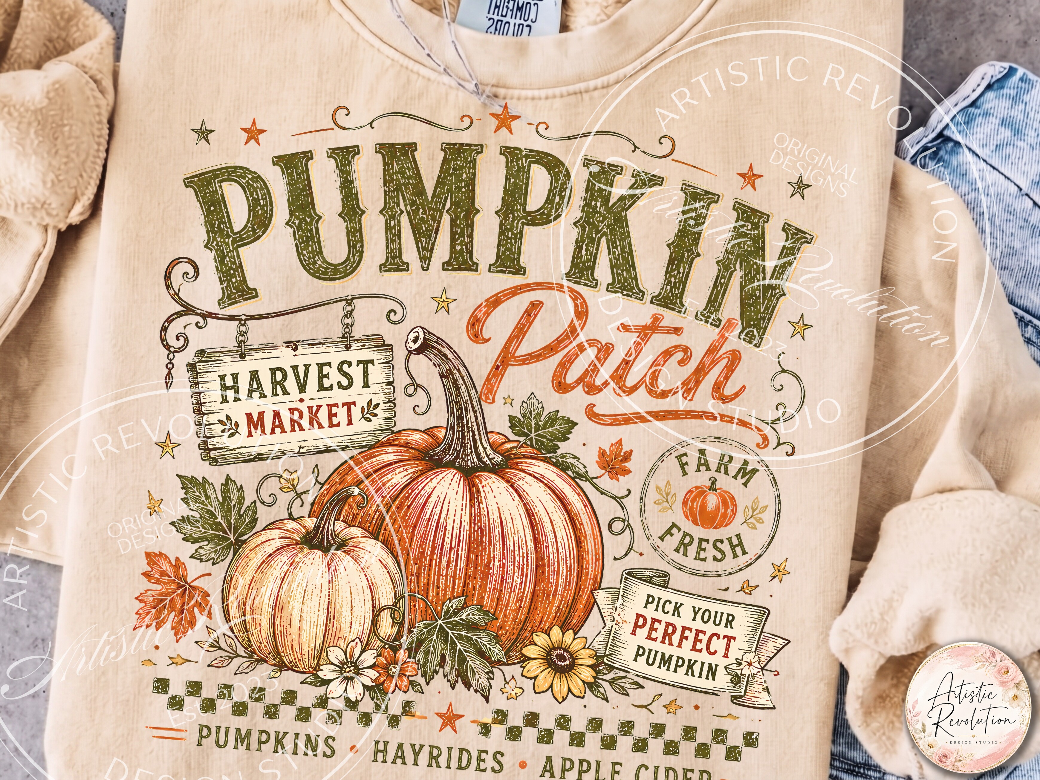 Retro Fall Pumpkin PNG Pumpkin Patch PNG