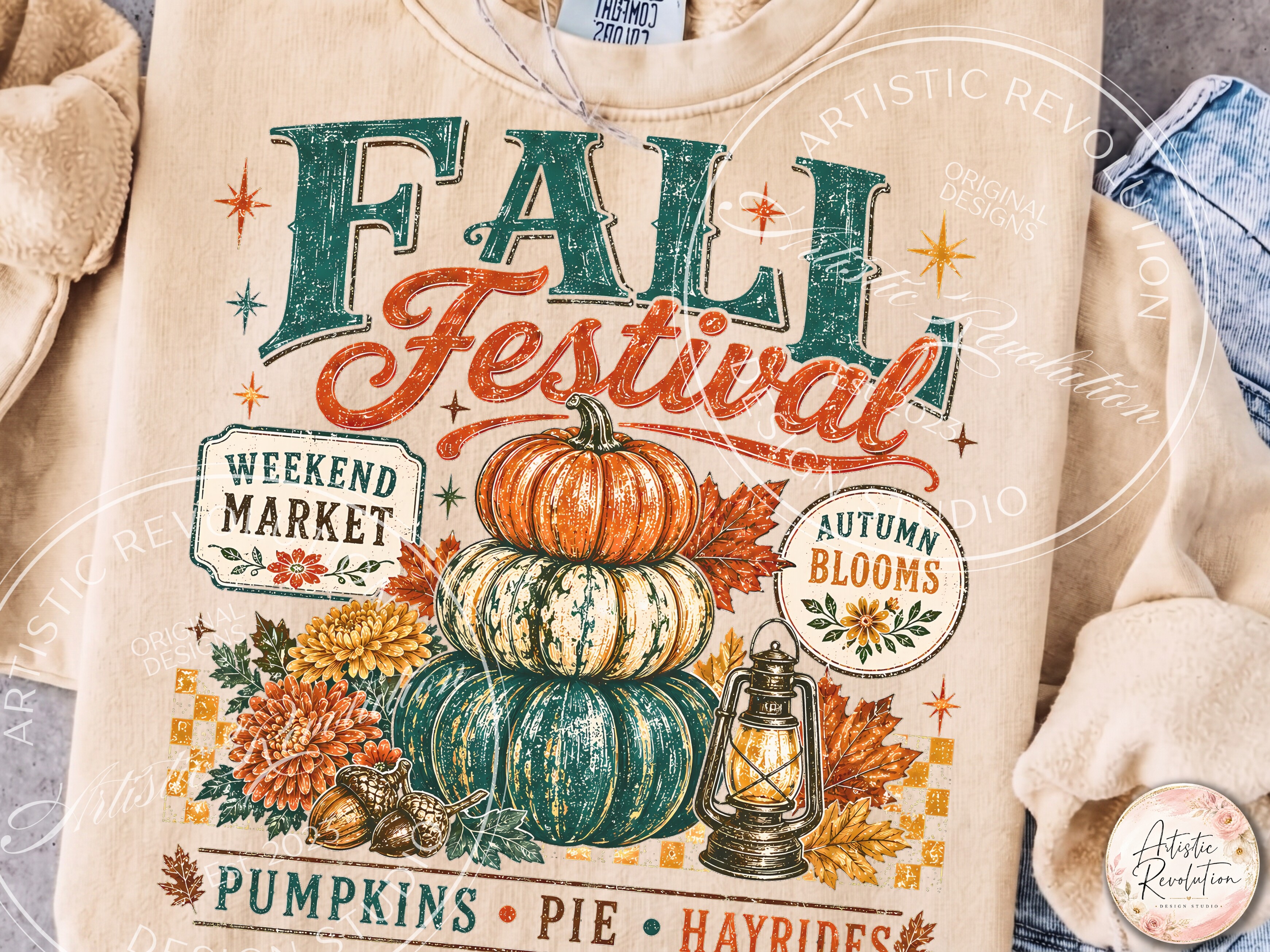 Retro Fall Pumpkin PNG Thanksgiving Fall