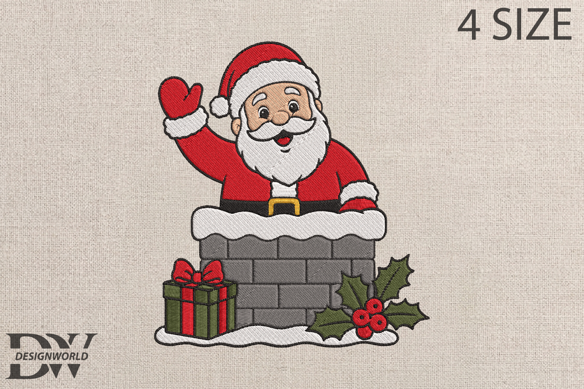 Santa Claus Embroidery Design · Creative Fabrica