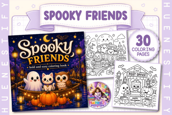 Spooky Friends Coloring Book