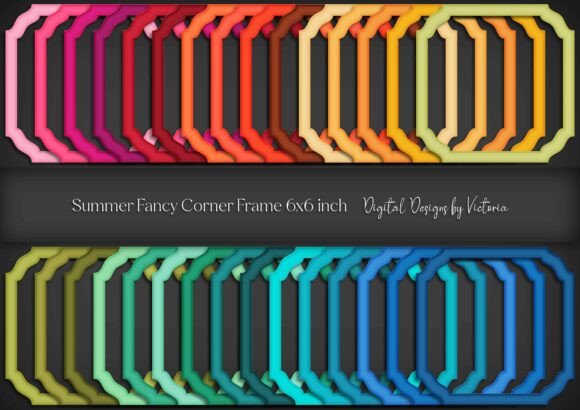 Summer Fancy Corner Frame 6x6 Inch