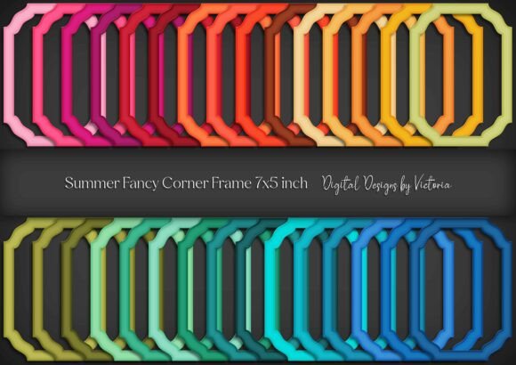 Summer Fancy Corner Frame 7x5 Inch