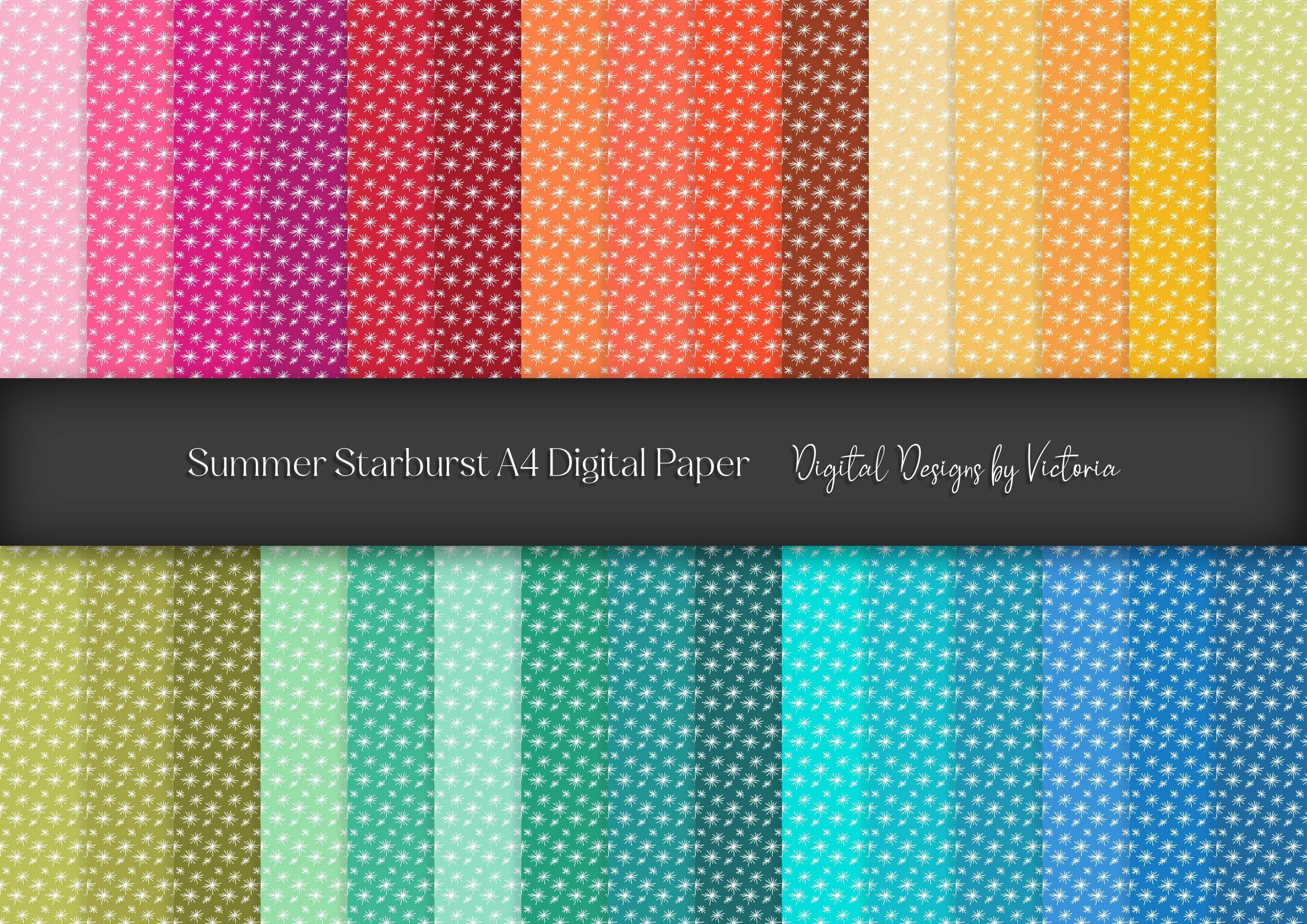 Summer Starburst A4 Digital Paper