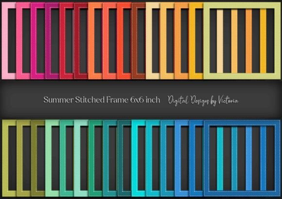 Summer Stitched Frame 6x6 Inch