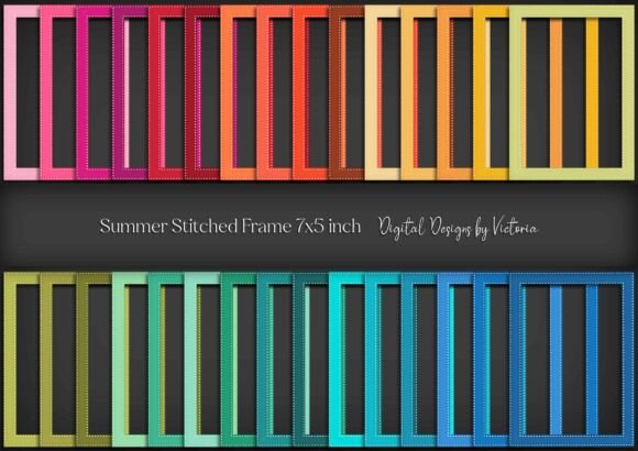 Summer Stitched Frame 7x5 Inch