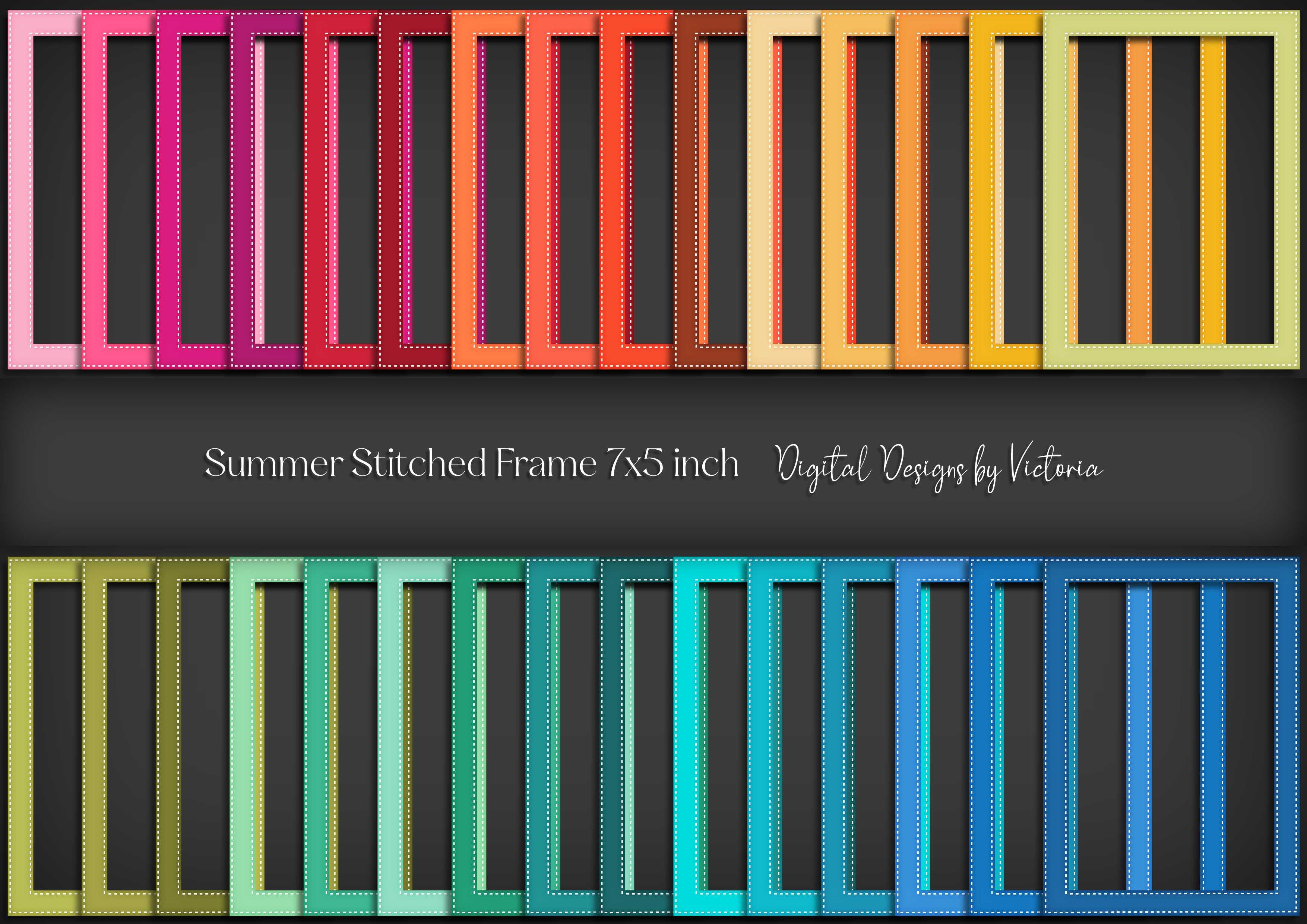 Summer Stitched Frame 7x5 Inch