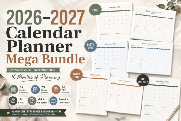 2026–2027 Calendar Planner Mega Bundle