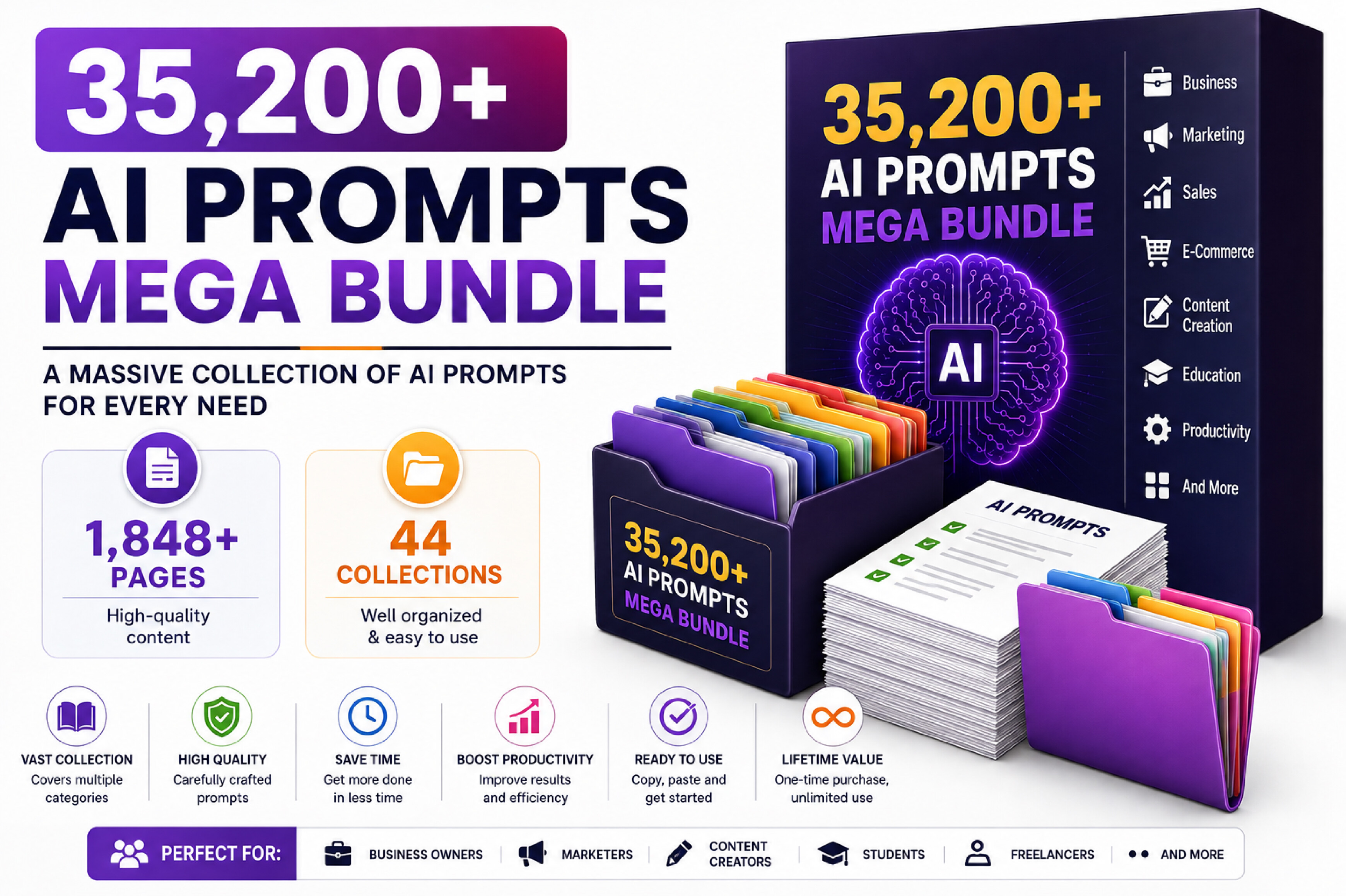 35,200+ AI Prompts Mega Bundl