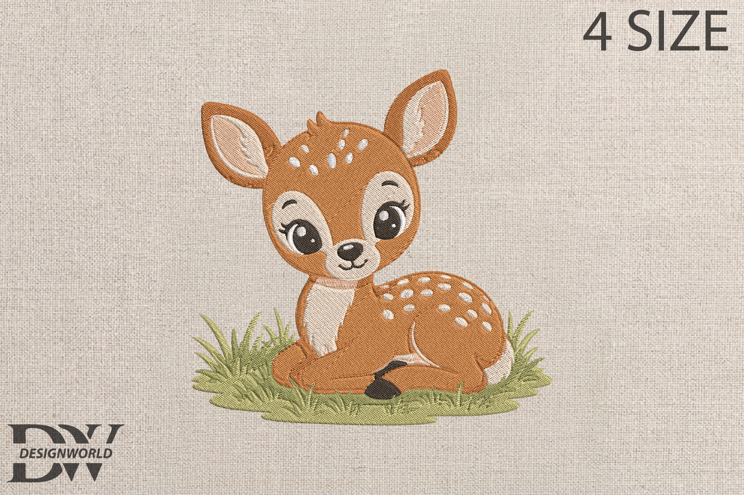 Baby Deer Embroidery Design