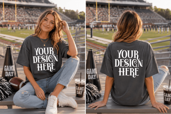 CC1717 Football Front & Back Mockup