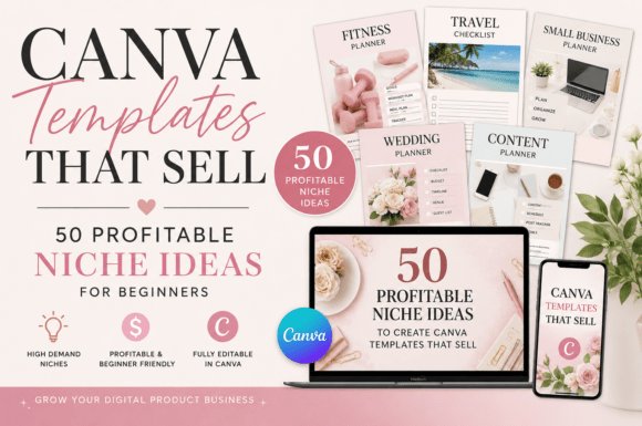 Canva Templates That Sell 50 Profitable niche ideas guide