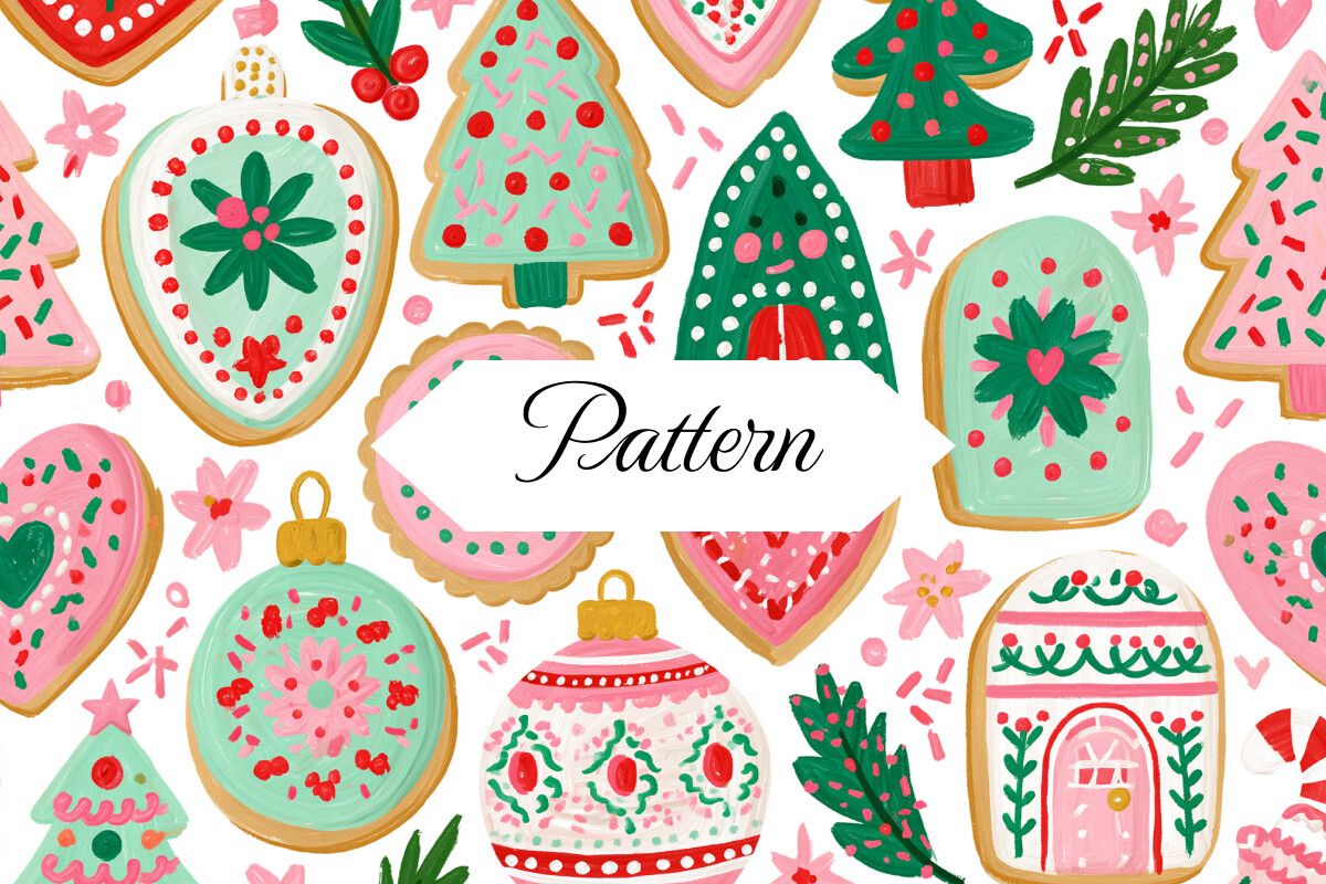 Christmas Cookies Decorative Pattern