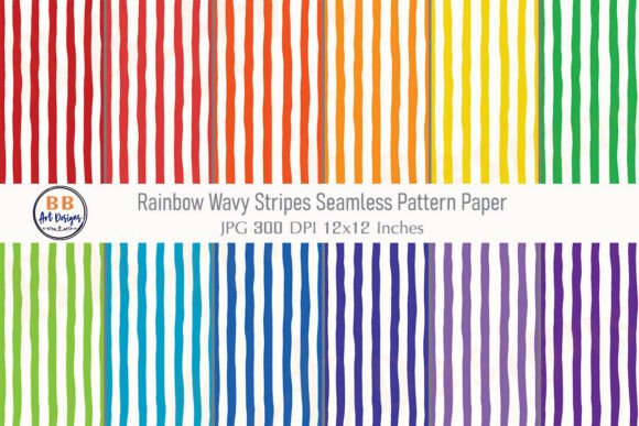 Colorful Rainbow Wavy Stripes Pattern